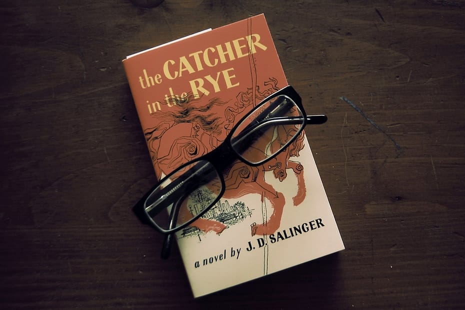 Catcher in the Rye book: book with glasses